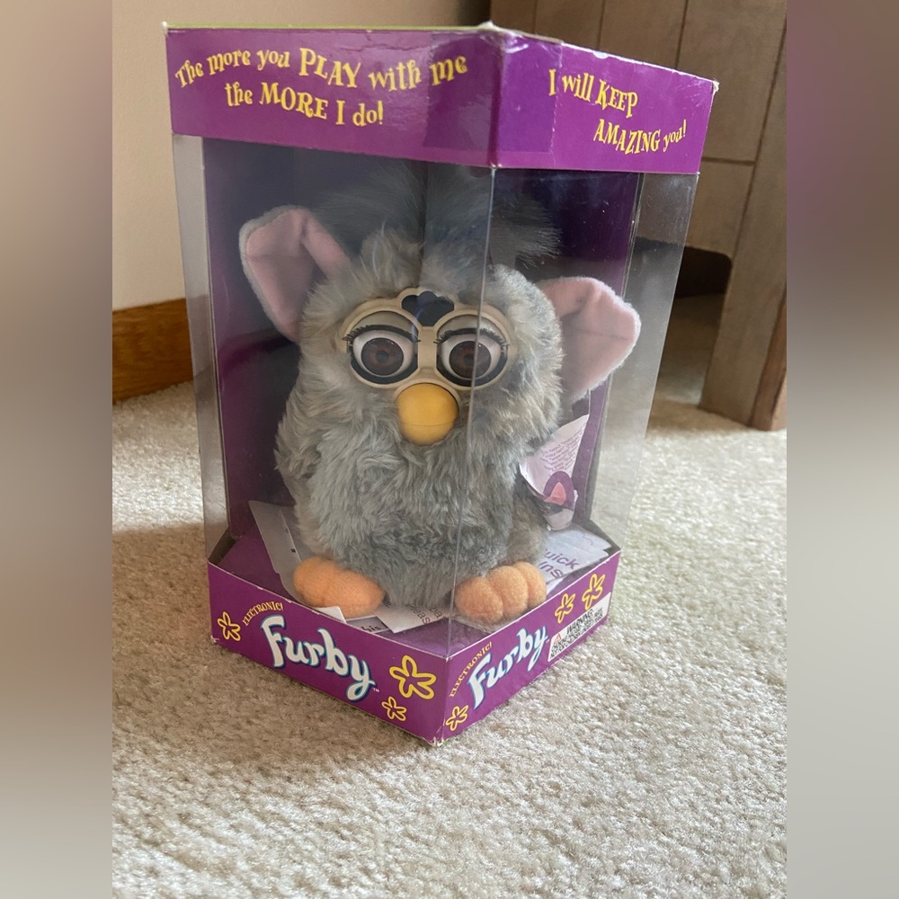 Vintage 1998 Original Furby Gray Tiger Electronics Model 70-800